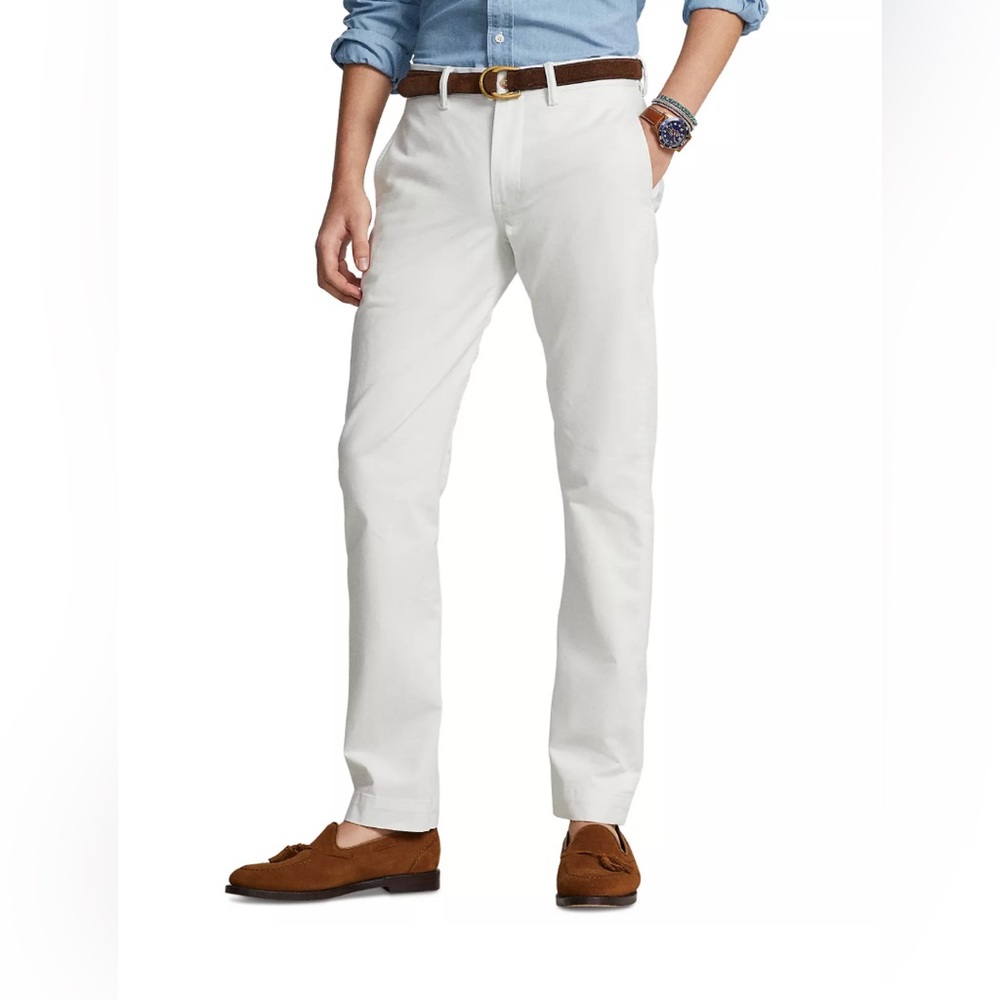 Men's Stretch Straight Fit Chino Pants- white